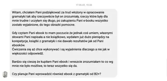 Wiadomość od czytelniczki o e-bookach
